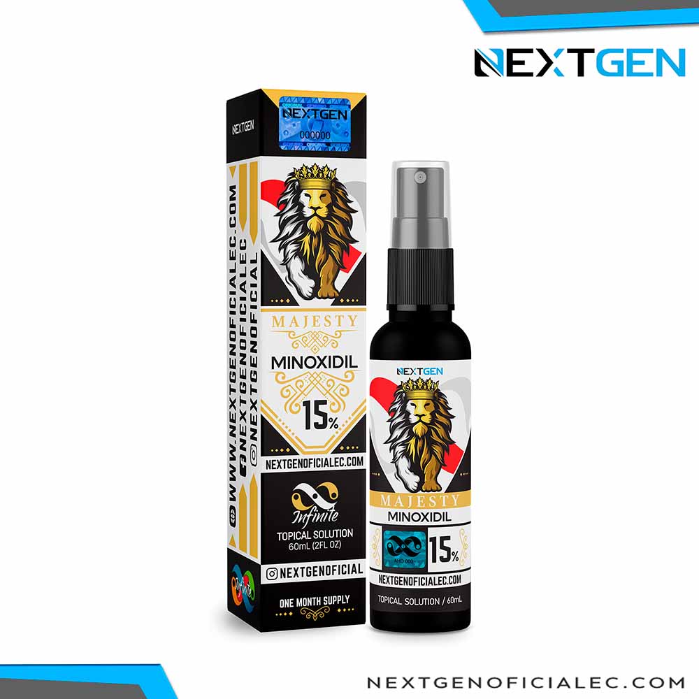 Minoxidil 15% Nextgen Majesty (Cabello Y Barba) Última Generación Infinite / 60ml