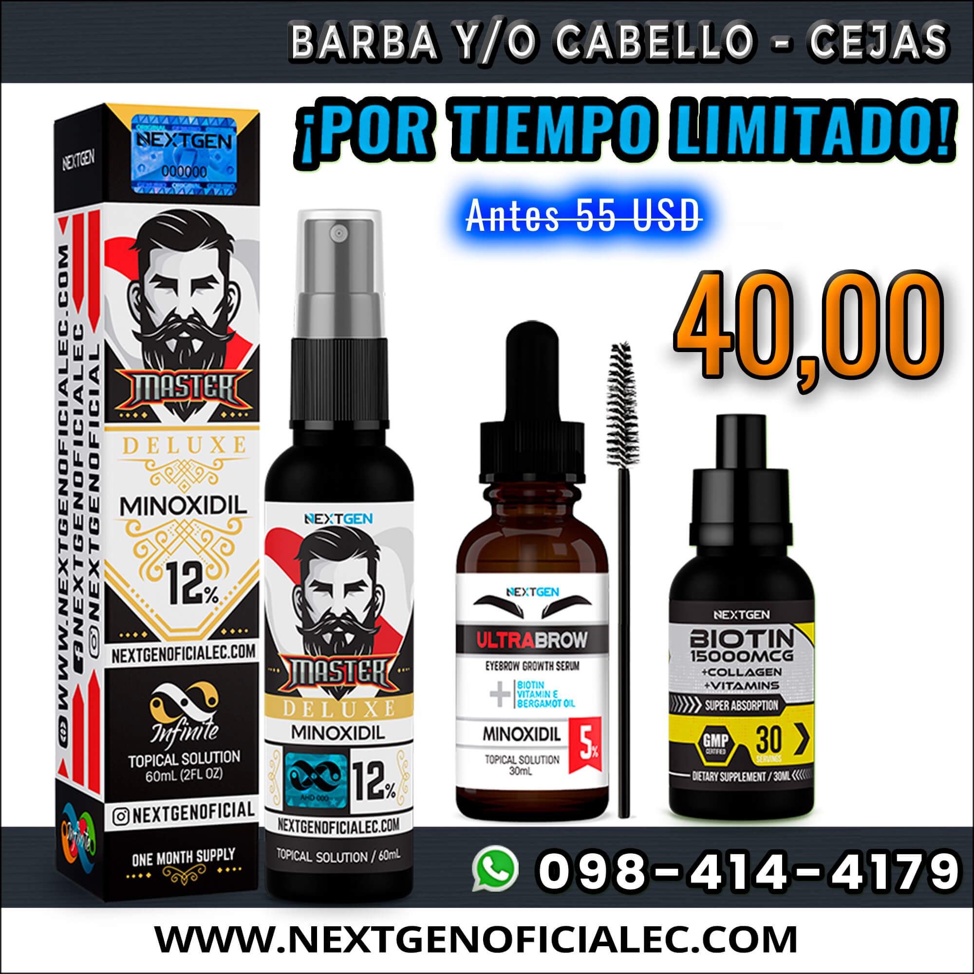 DELUXE + BIOTINA + ULTRABROWN