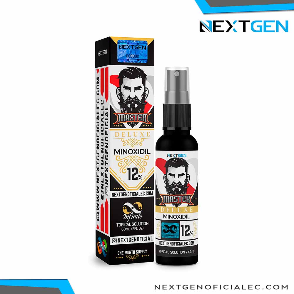 Minoxidil 12% Nextgen Master Hair & Beard (Cabello Y Barba) Última Generación / 60ml